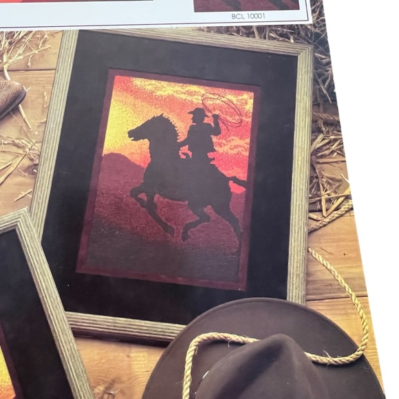 COWBOY SUNSET Silhouette Cross Stitch Patterns By True Colors Farmhouse Western - Picture 6 of 6